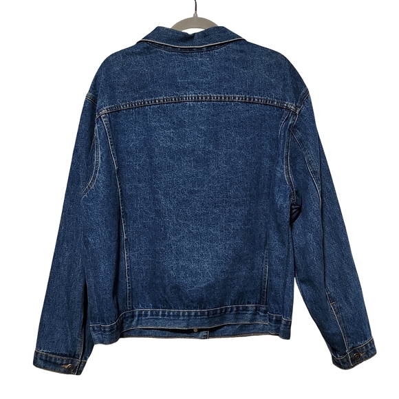 BOOM BOOM Womens Denim Jacket XL Blue Studded Western Y2K - Picture 7 of 9